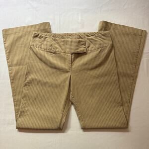 90s Heart Moon Star Low Rise Pinstripe Flare Pants Womens 8 VTG